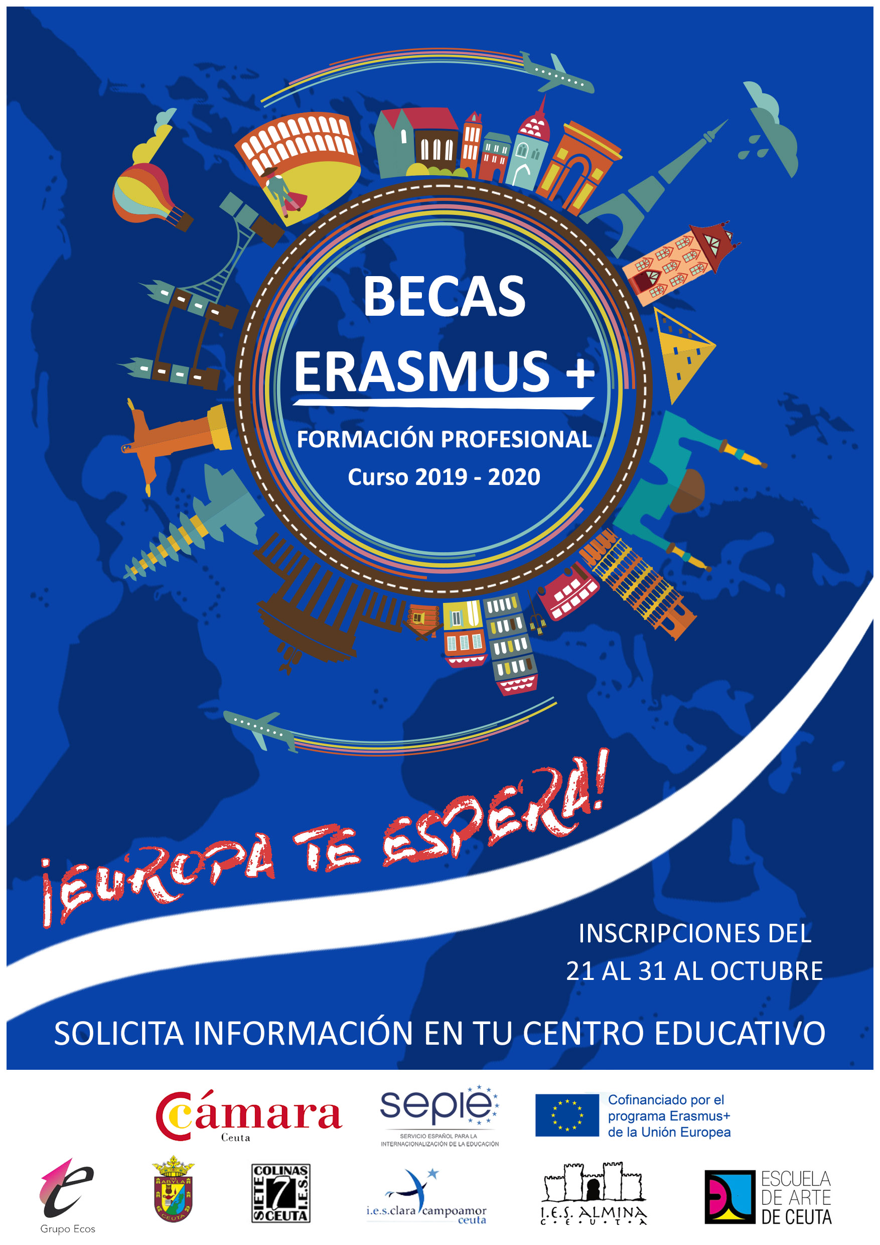 Cartel Becas Erasmus +